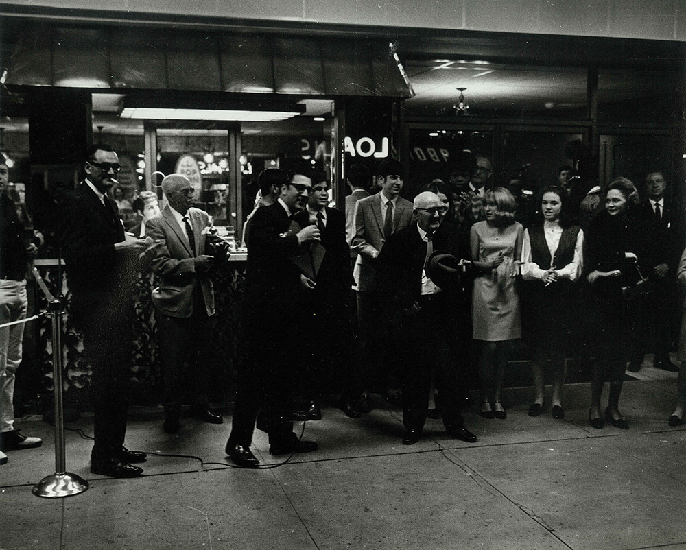 People in line outside of Lucas Theater 1968