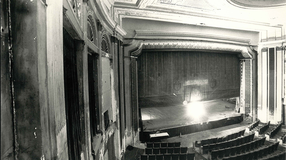Lucas Theatre Exterior 1968 Interior pre-renovation 1980s